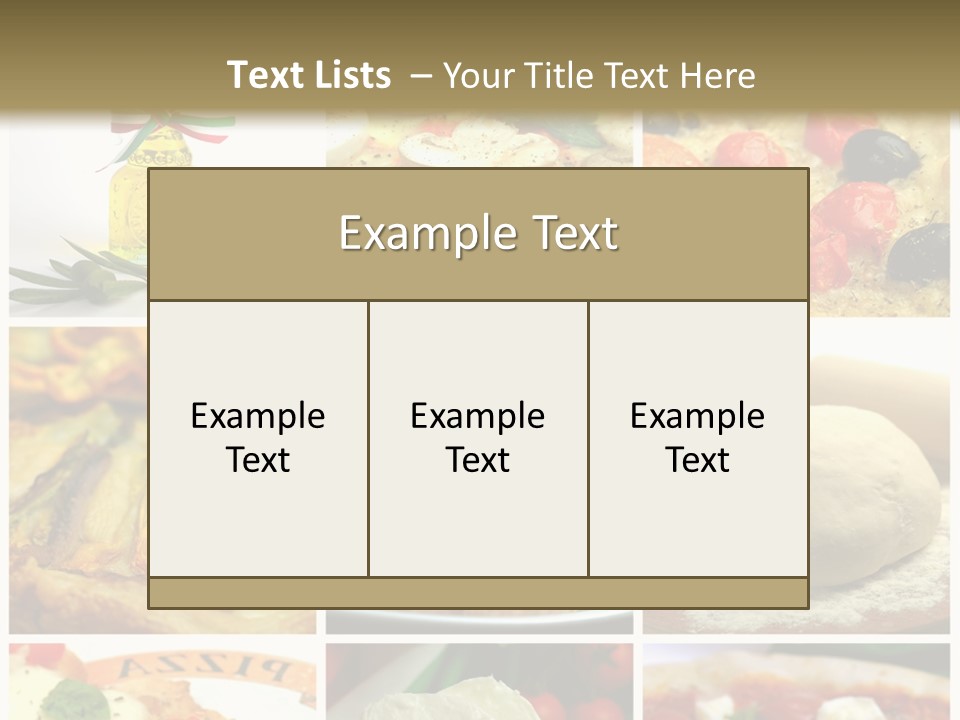 Close Closeup Ristorante PowerPoint Template
