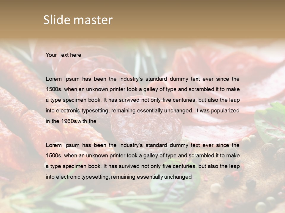 Rustic Rosemary Beef PowerPoint Template