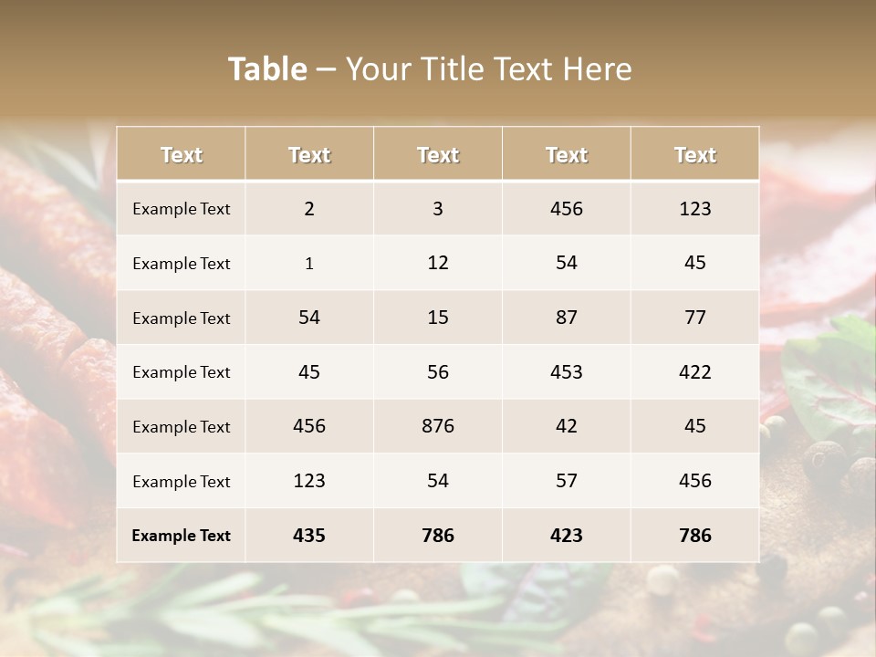 Rustic Rosemary Beef PowerPoint Template