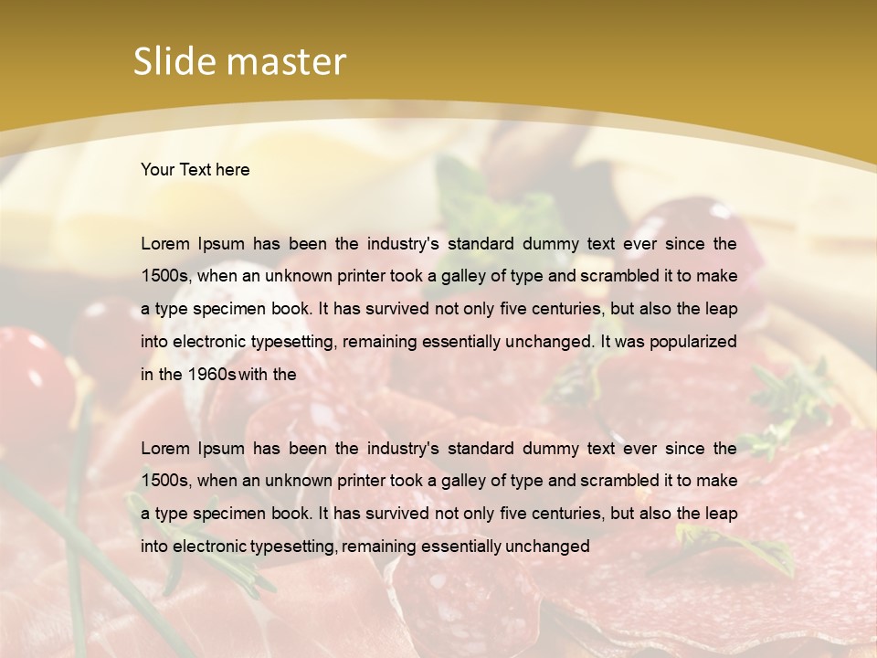 Dish Cutting Appetizer PowerPoint Template
