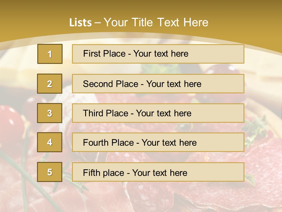 Dish Cutting Appetizer PowerPoint Template