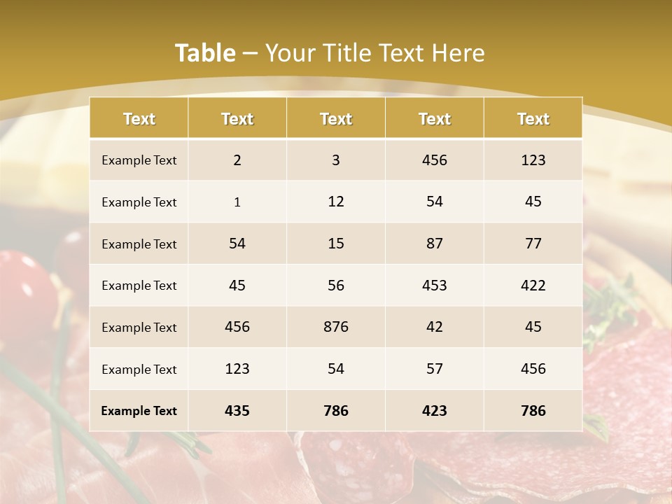 Dish Cutting Appetizer PowerPoint Template