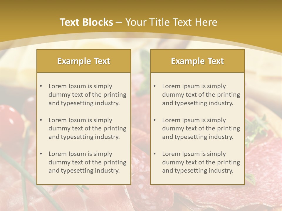 Dish Cutting Appetizer PowerPoint Template
