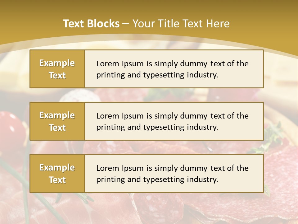 Dish Cutting Appetizer PowerPoint Template
