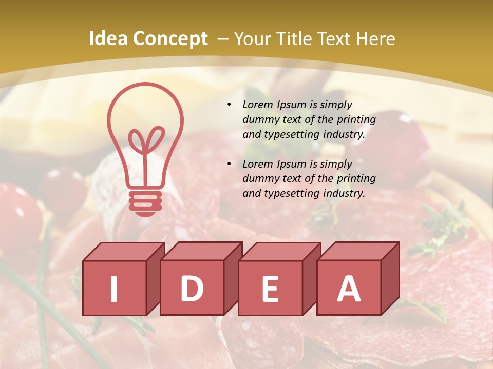 Dish Cutting Appetizer PowerPoint Template
