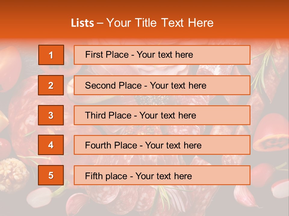 Dinner Italian Antipasto PowerPoint Template