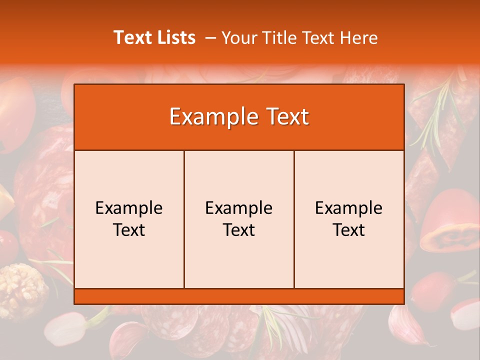 Dinner Italian Antipasto PowerPoint Template