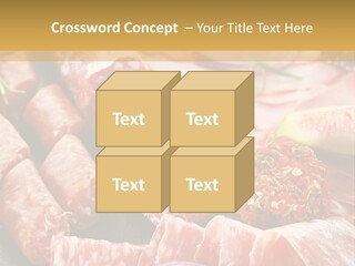 Antipasti Bacon Salami PowerPoint Template