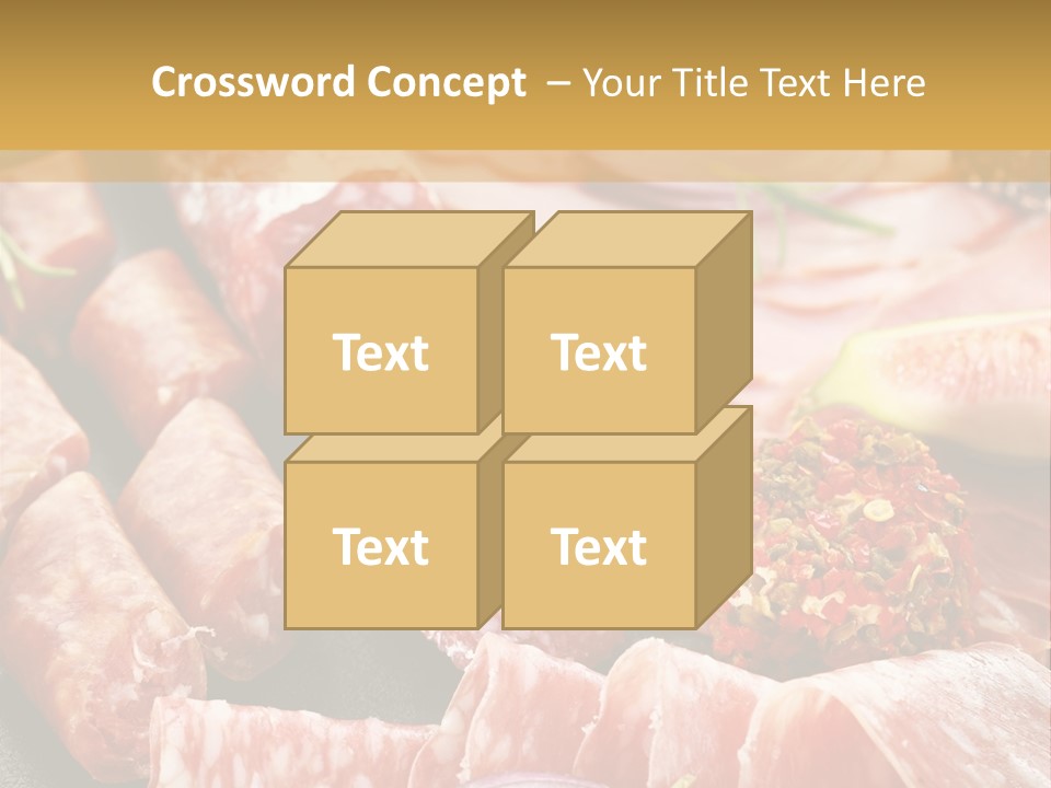 Antipasti Bacon Salami PowerPoint Template