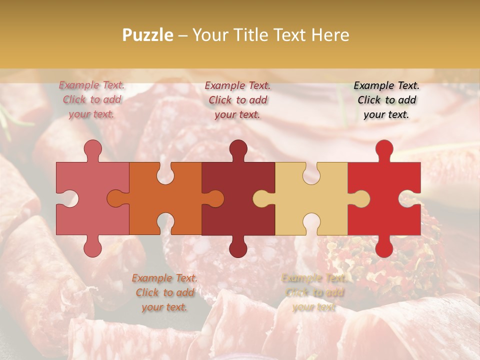 Antipasti Bacon Salami PowerPoint Template
