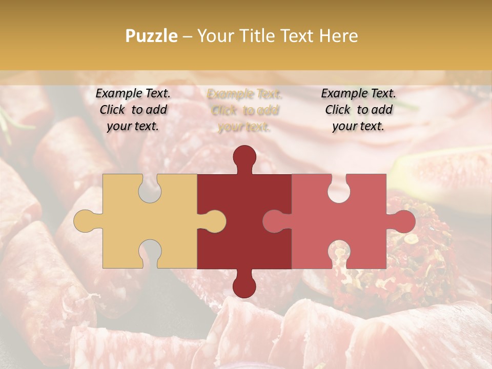 Antipasti Bacon Salami PowerPoint Template