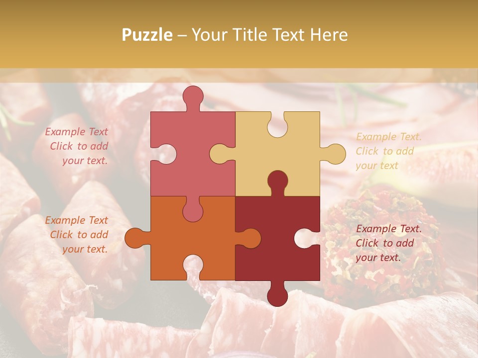 Antipasti Bacon Salami PowerPoint Template