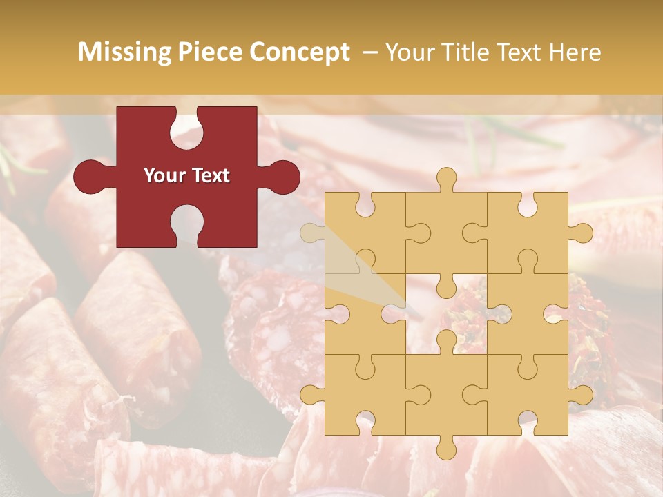 Antipasti Bacon Salami PowerPoint Template