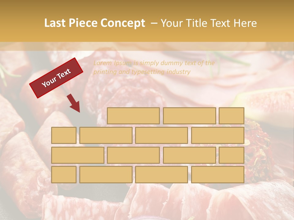 Antipasti Bacon Salami PowerPoint Template