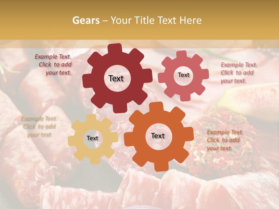 Antipasti Bacon Salami PowerPoint Template