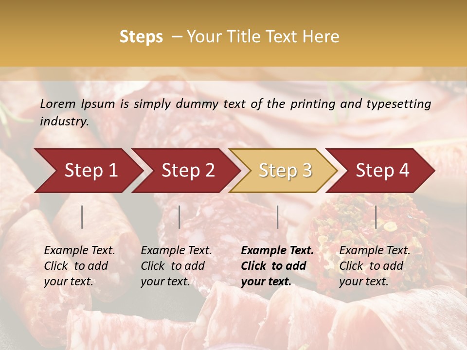 Antipasti Bacon Salami PowerPoint Template