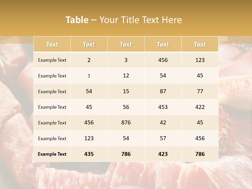 Antipasti Bacon Salami PowerPoint Template
