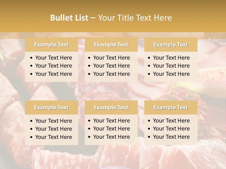 Antipasti Bacon Salami PowerPoint Template