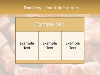 Antipasti Bacon Salami PowerPoint Template