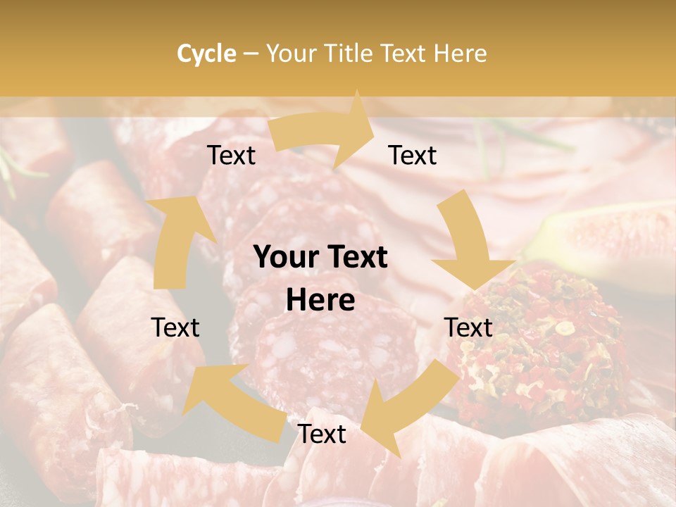 Antipasti Bacon Salami PowerPoint Template