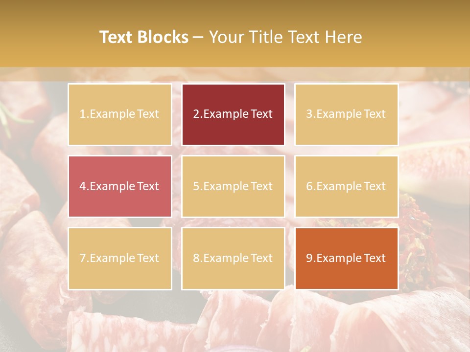 Antipasti Bacon Salami PowerPoint Template