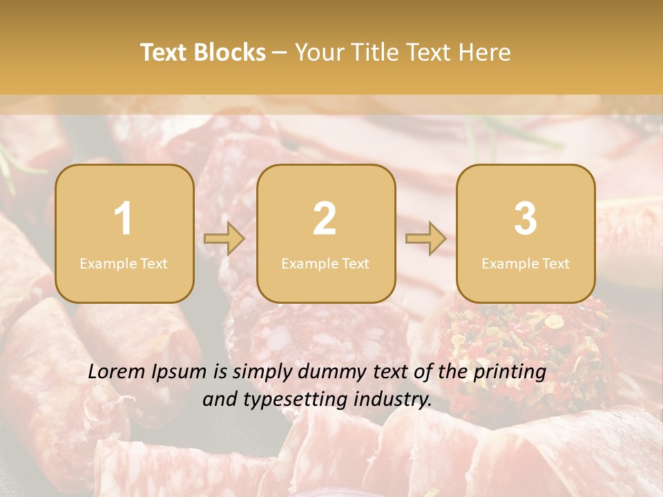 Antipasti Bacon Salami PowerPoint Template