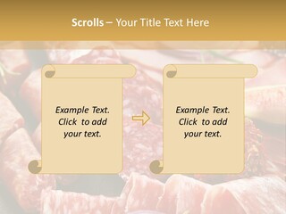 Antipasti Bacon Salami PowerPoint Template