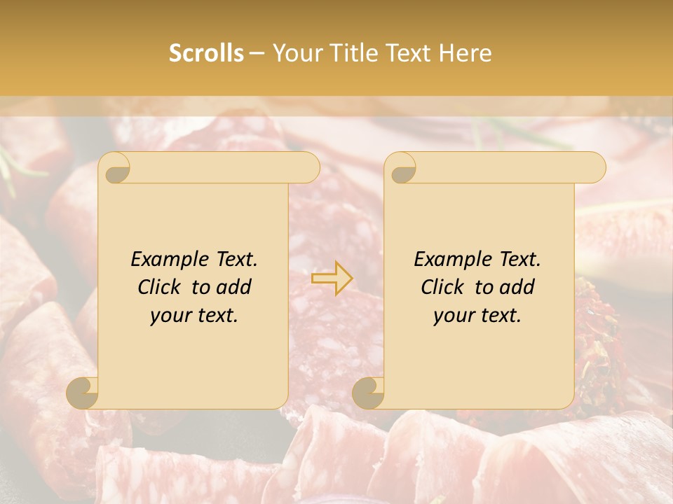 Antipasti Bacon Salami PowerPoint Template
