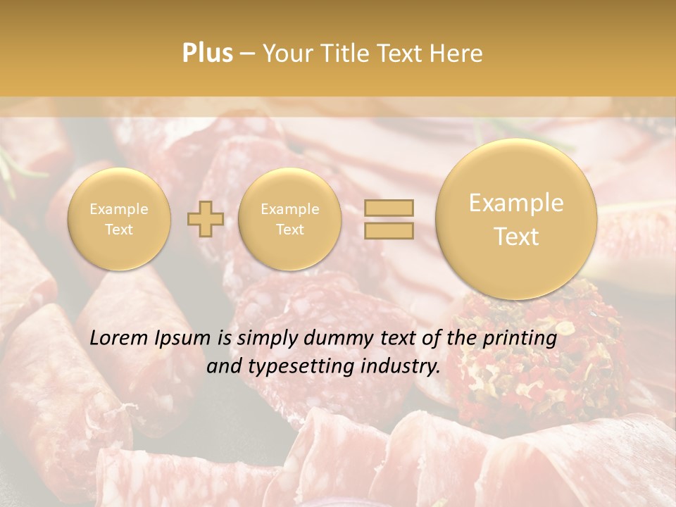 Antipasti Bacon Salami PowerPoint Template