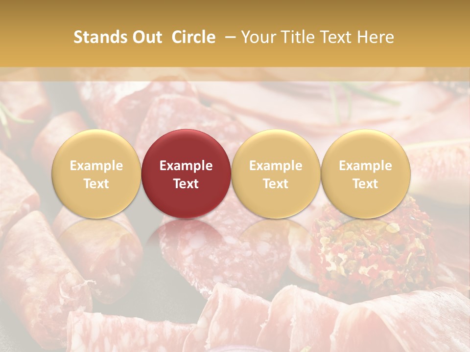 Antipasti Bacon Salami PowerPoint Template