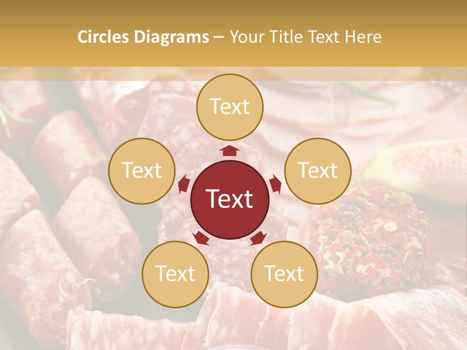 Antipasti Bacon Salami PowerPoint Template