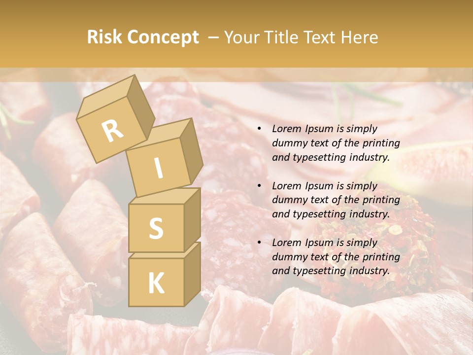 Antipasti Bacon Salami PowerPoint Template