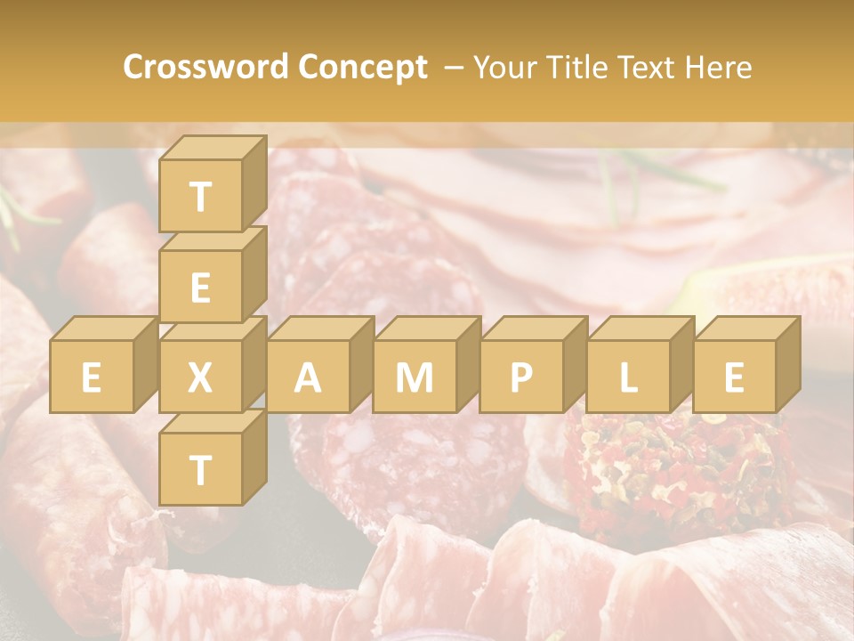 Antipasti Bacon Salami PowerPoint Template