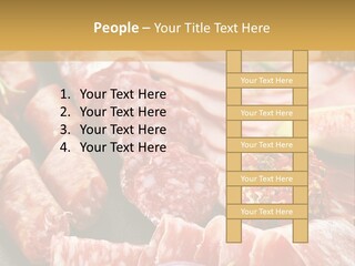 Antipasti Bacon Salami PowerPoint Template