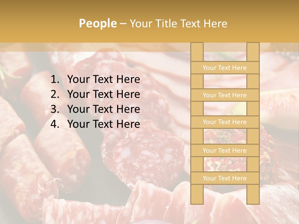Antipasti Bacon Salami PowerPoint Template