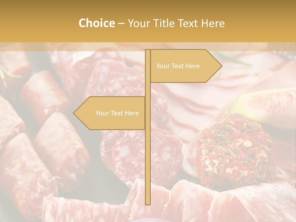 Antipasti Bacon Salami PowerPoint Template