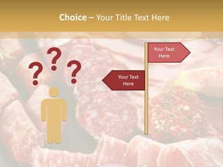 Antipasti Bacon Salami PowerPoint Template