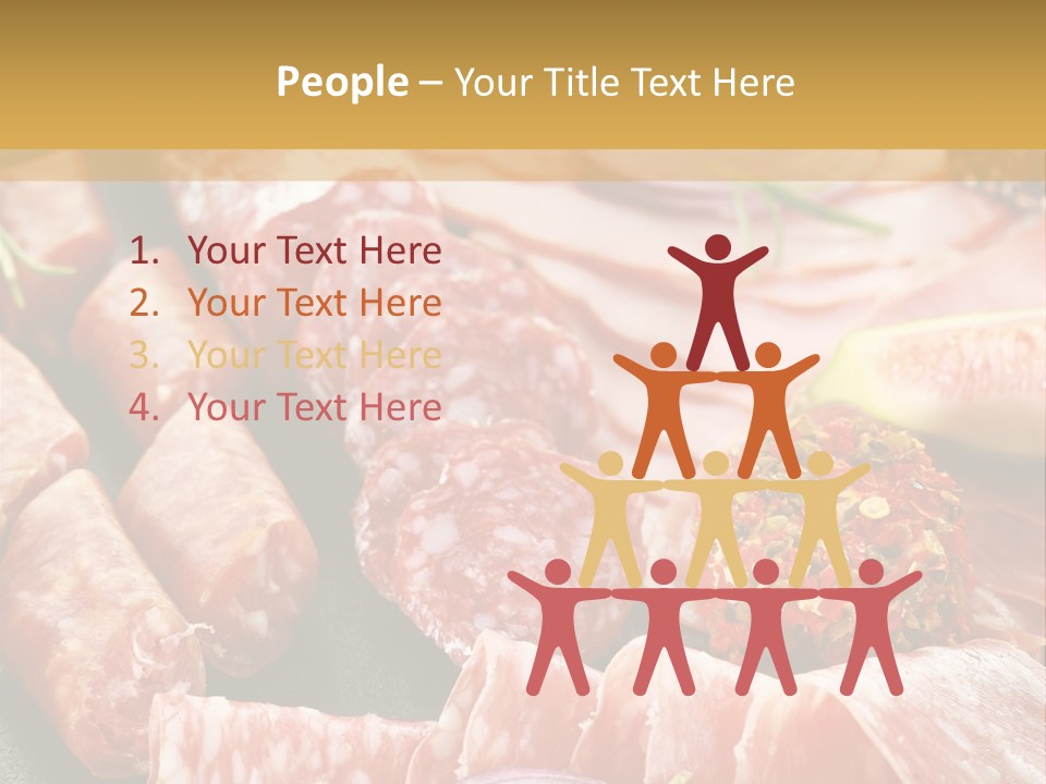 Antipasti Bacon Salami PowerPoint Template