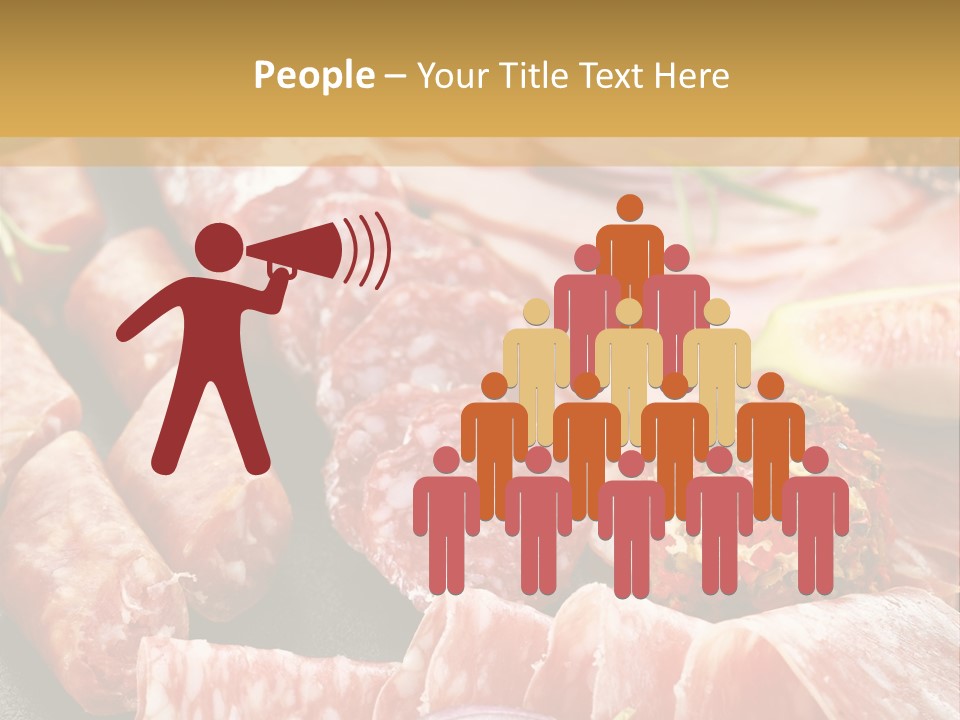 Antipasti Bacon Salami PowerPoint Template