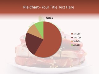 Herbs Closeup Roast Beef PowerPoint Template