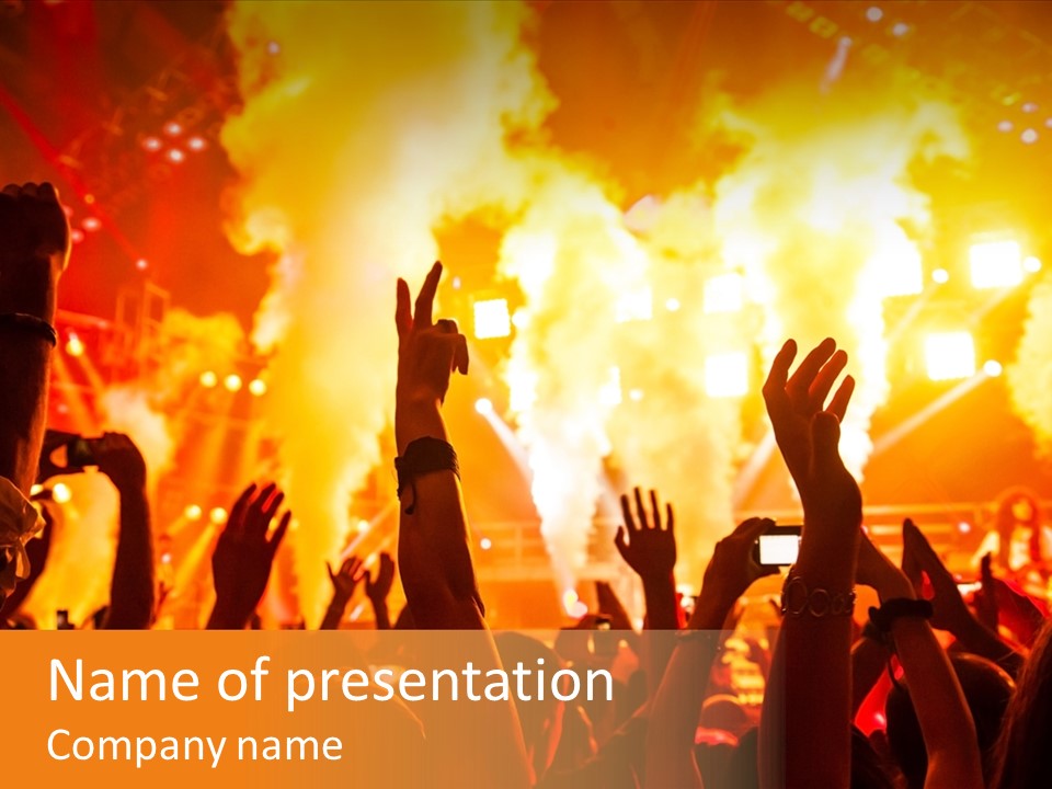 Many Nightclub Red PowerPoint Template