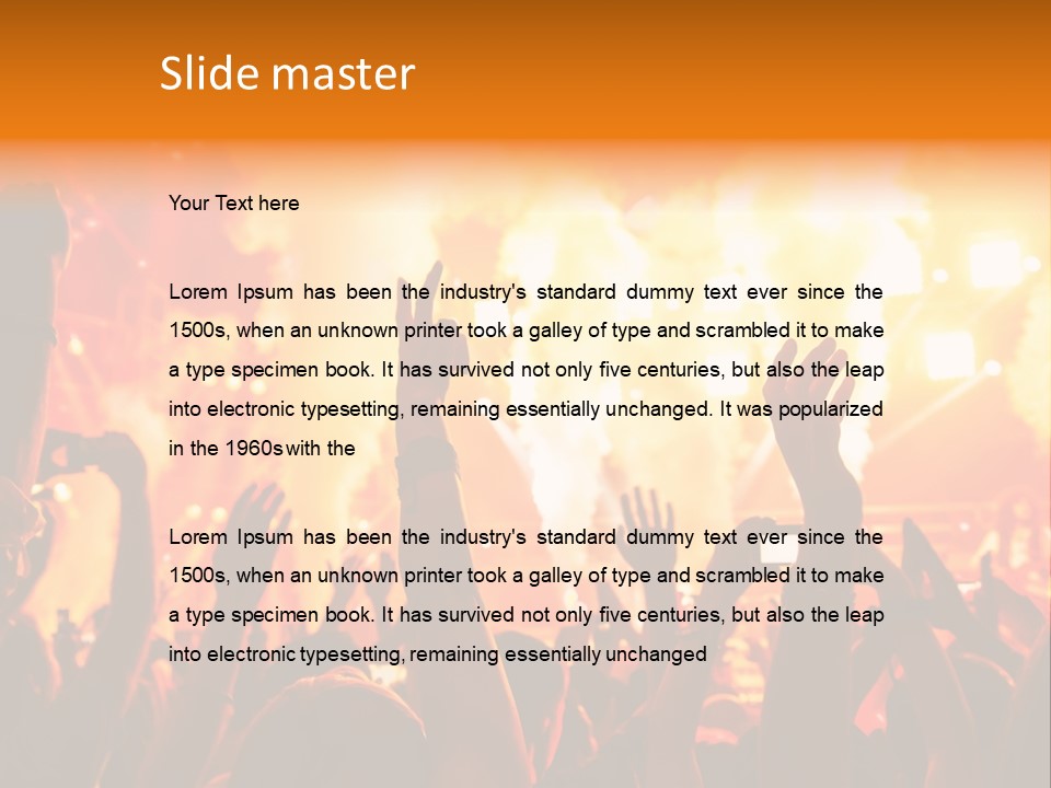 Many Nightclub Red PowerPoint Template