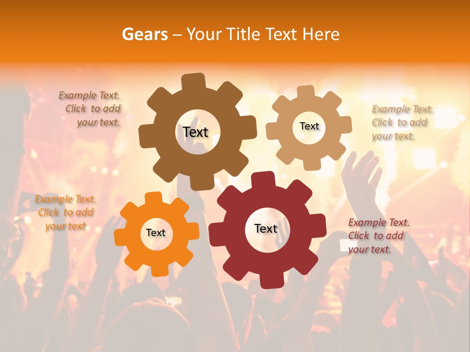 Many Nightclub Red PowerPoint Template