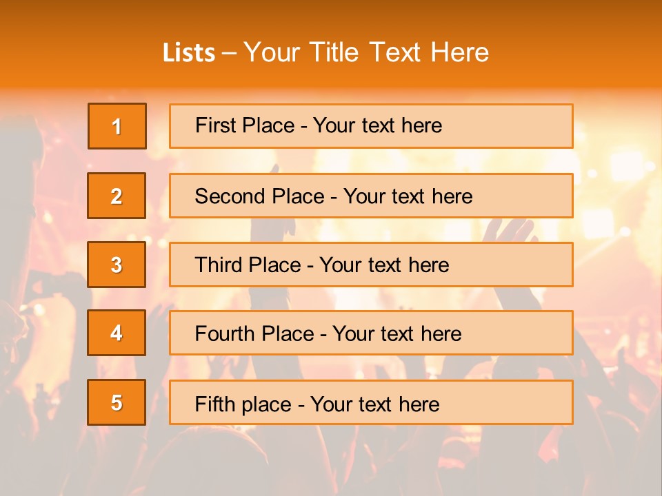 Many Nightclub Red PowerPoint Template