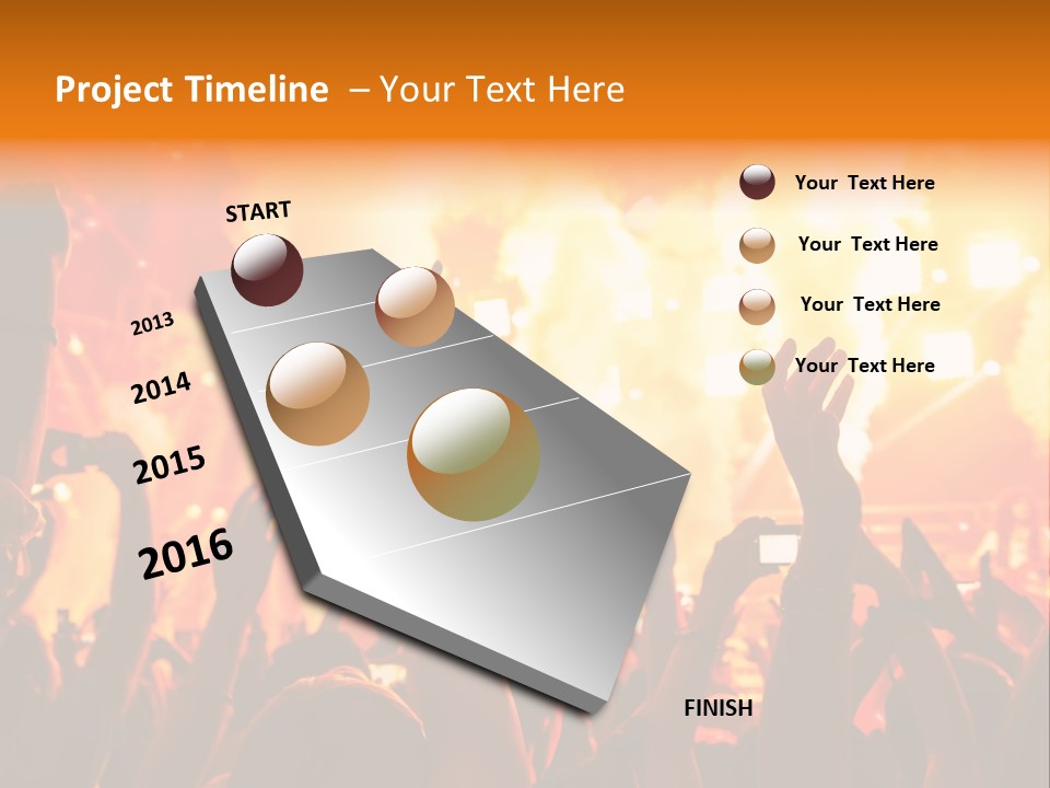 Many Nightclub Red PowerPoint Template