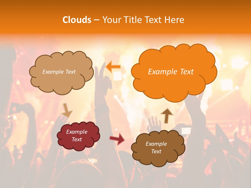 Many Nightclub Red PowerPoint Template