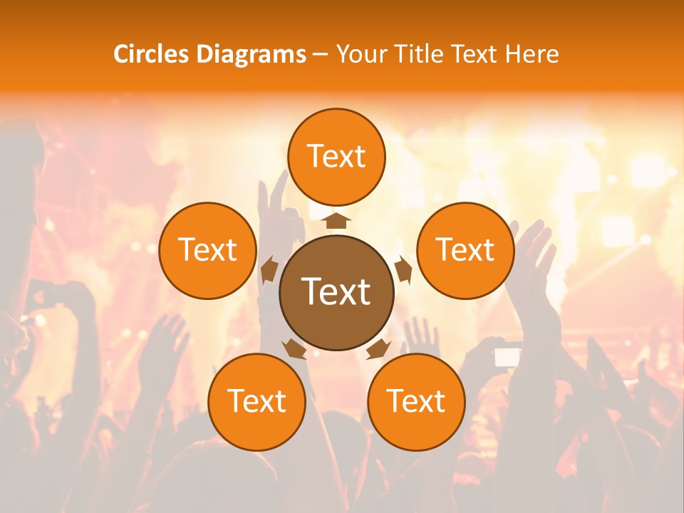 Many Nightclub Red PowerPoint Template