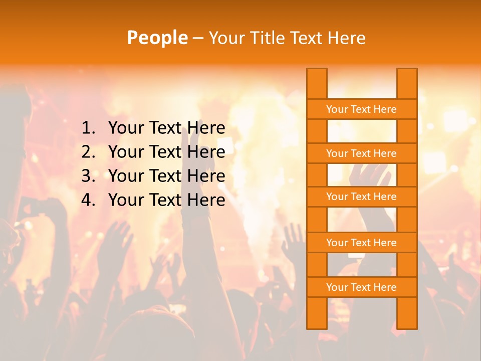 Many Nightclub Red PowerPoint Template