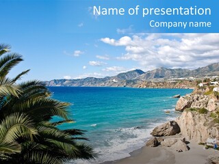 Summer Holiday Water PowerPoint Template