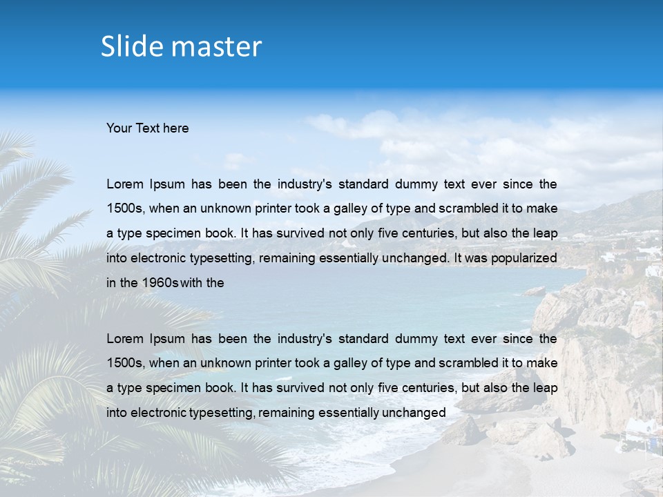Summer Holiday Water PowerPoint Template